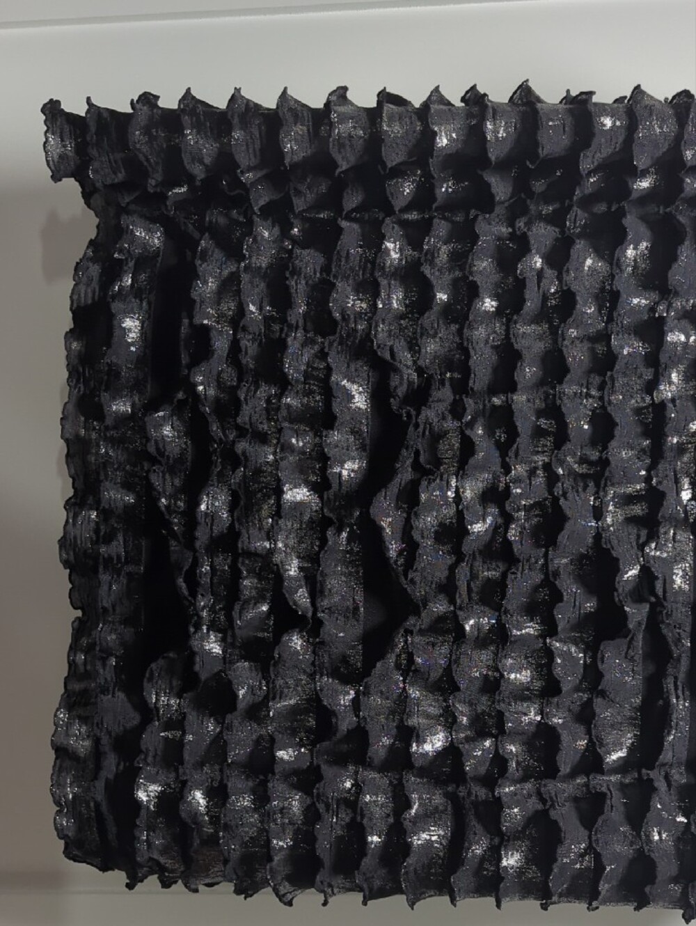 Perceptions Black Ruffled Sequin Tank Top - Picture 5 of 5